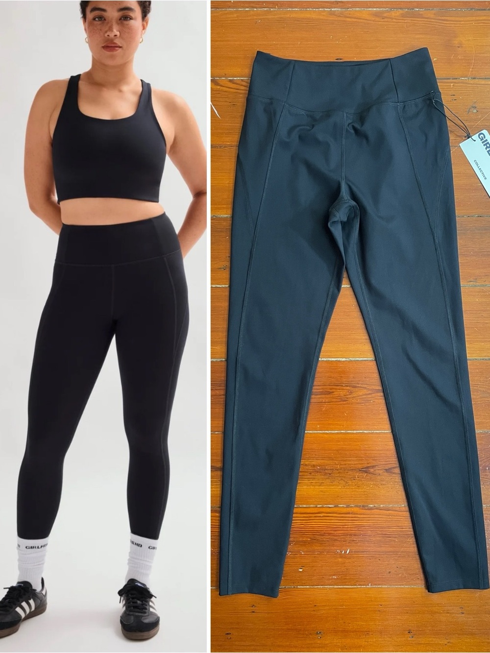 NWT Girlfriend Collective Black Compressive High-Rise Athletic Leggings Sz M 🧡🎀
